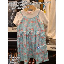(出清) 香港迪士尼樂園限定 小美人魚 造型圖案幼兒假兩件式洋裝 (BP0028)